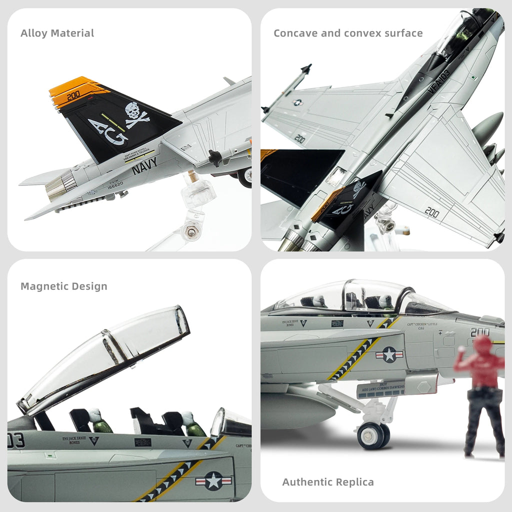 F/A-18F Super Hornet — VFA-103 Jolly Rogers 1:72 Diecast Model - image 5