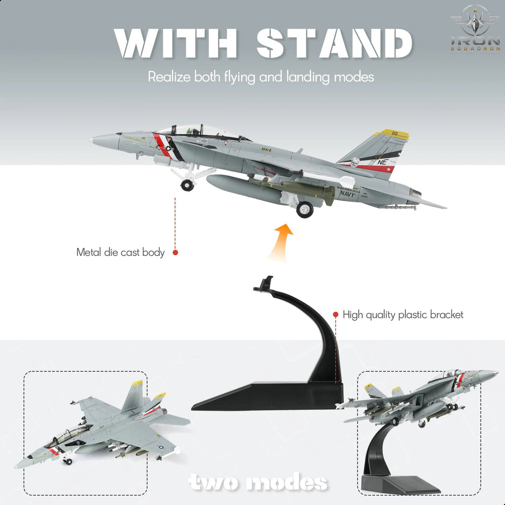 F/A-18F Super Hornet — VFA-2 Bounty Hunters 1:100 Diecast Model - image 4