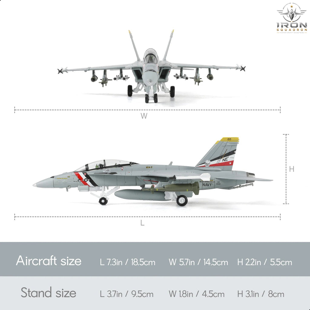 F/A-18F Super Hornet — VFA-2 Bounty Hunters 1:100 Diecast Model - image 5
