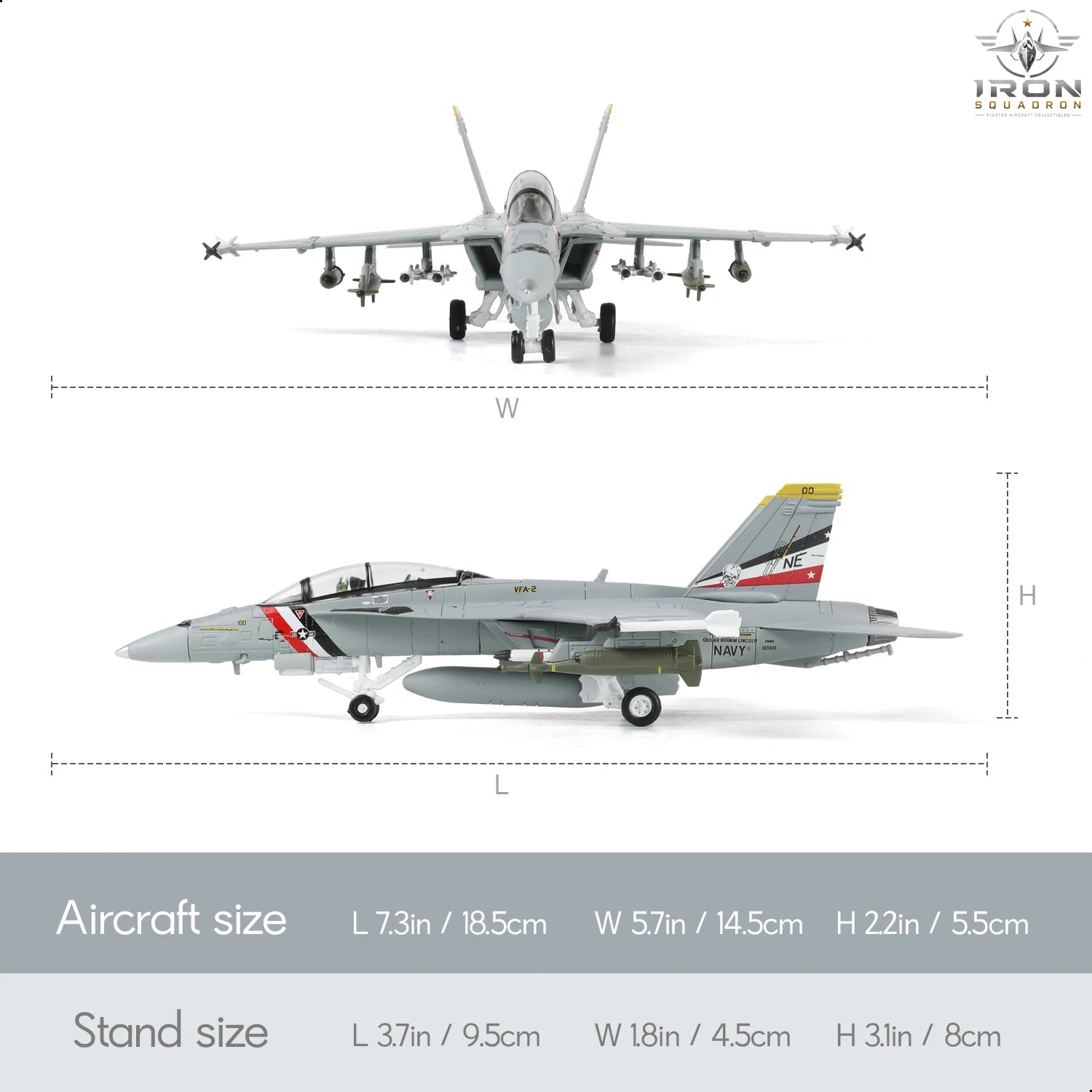 F/A-18F Super Hornet — VFA-2 Bounty Hunters 1:100 Diecast Model - image 5