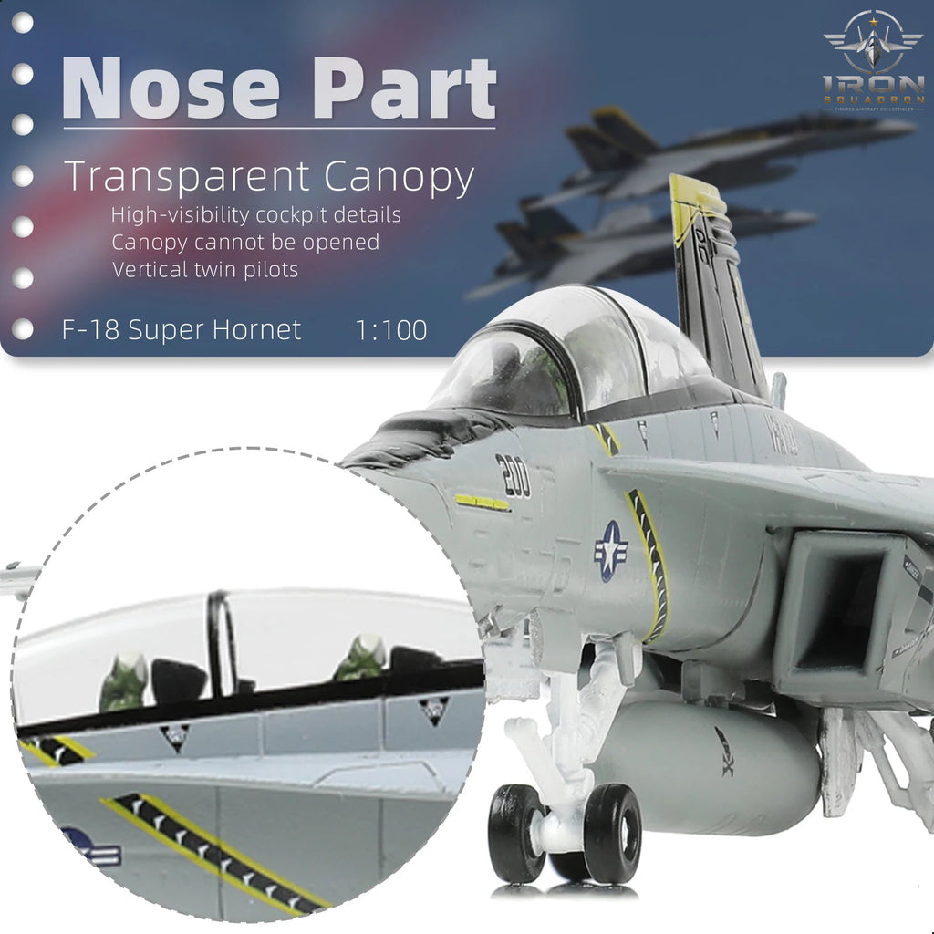 F/A-18 Super Hornet — Jolly Rogers 1:100 Diecast Model - image 3