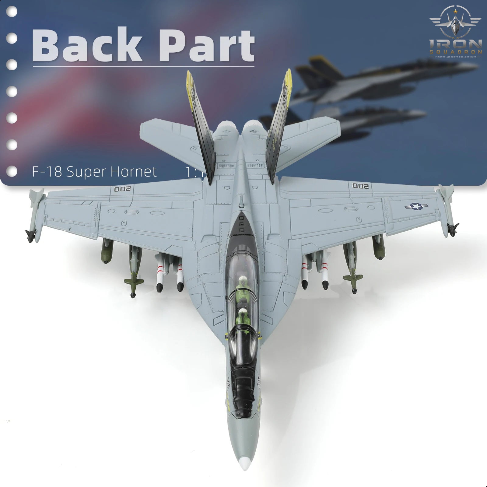 F/A-18 Super Hornet — Jolly Rogers 1:100 Diecast Model - image 5