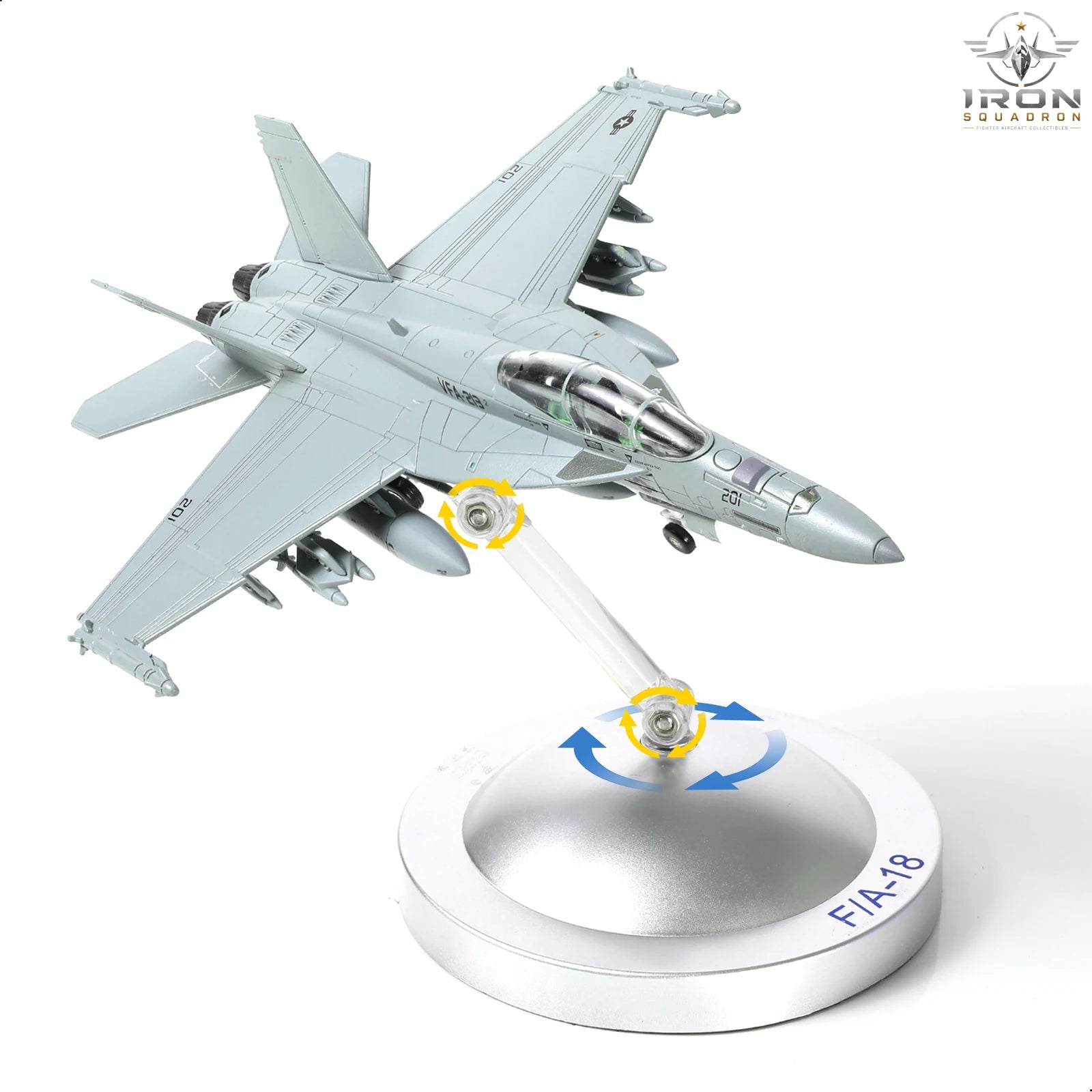 F/A-18 Super Hornet — VFA-213 Black Lions 1:100 Diecast Model - image 4