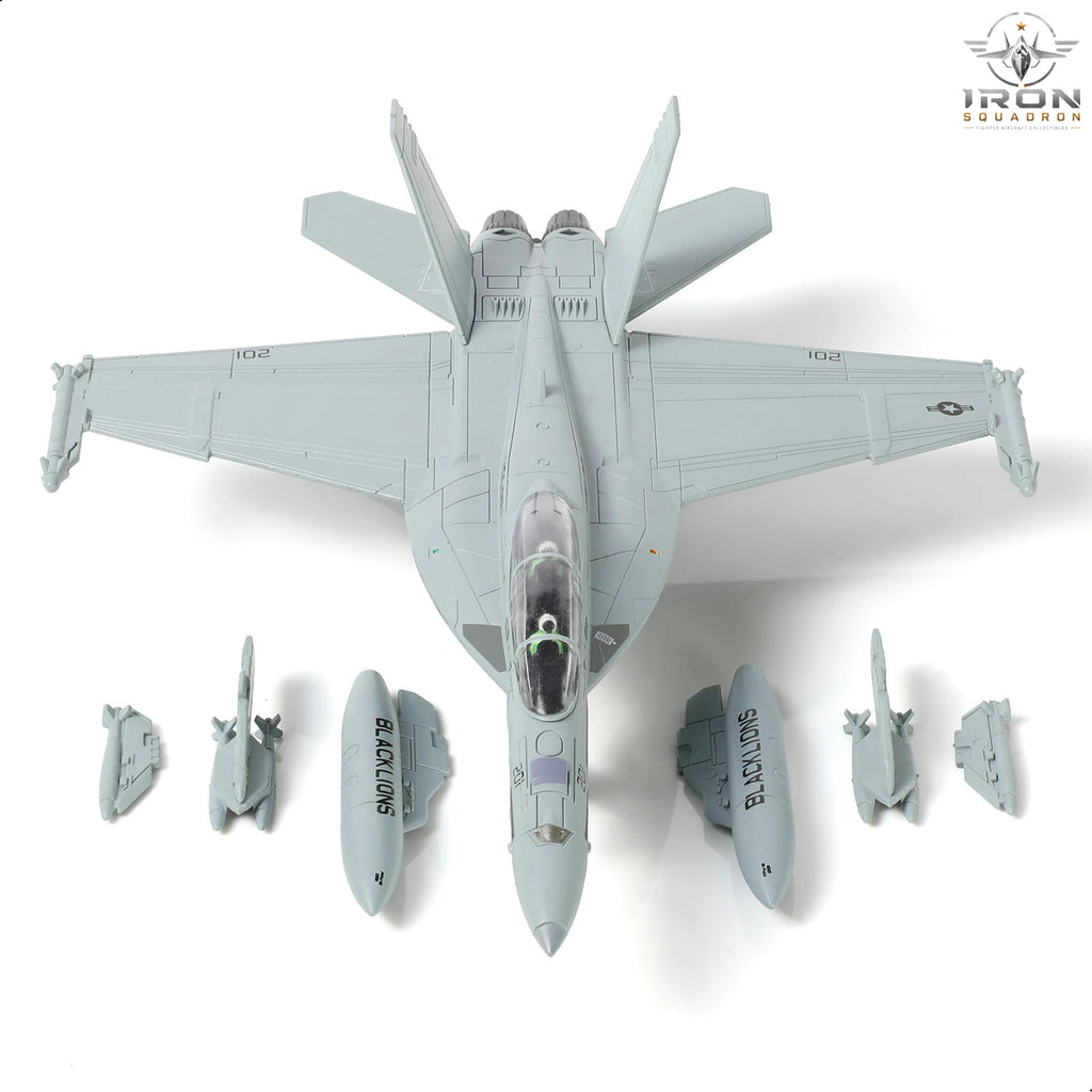 F/A-18 Super Hornet — VFA-213 Black Lions 1:100 Diecast Model - image 6