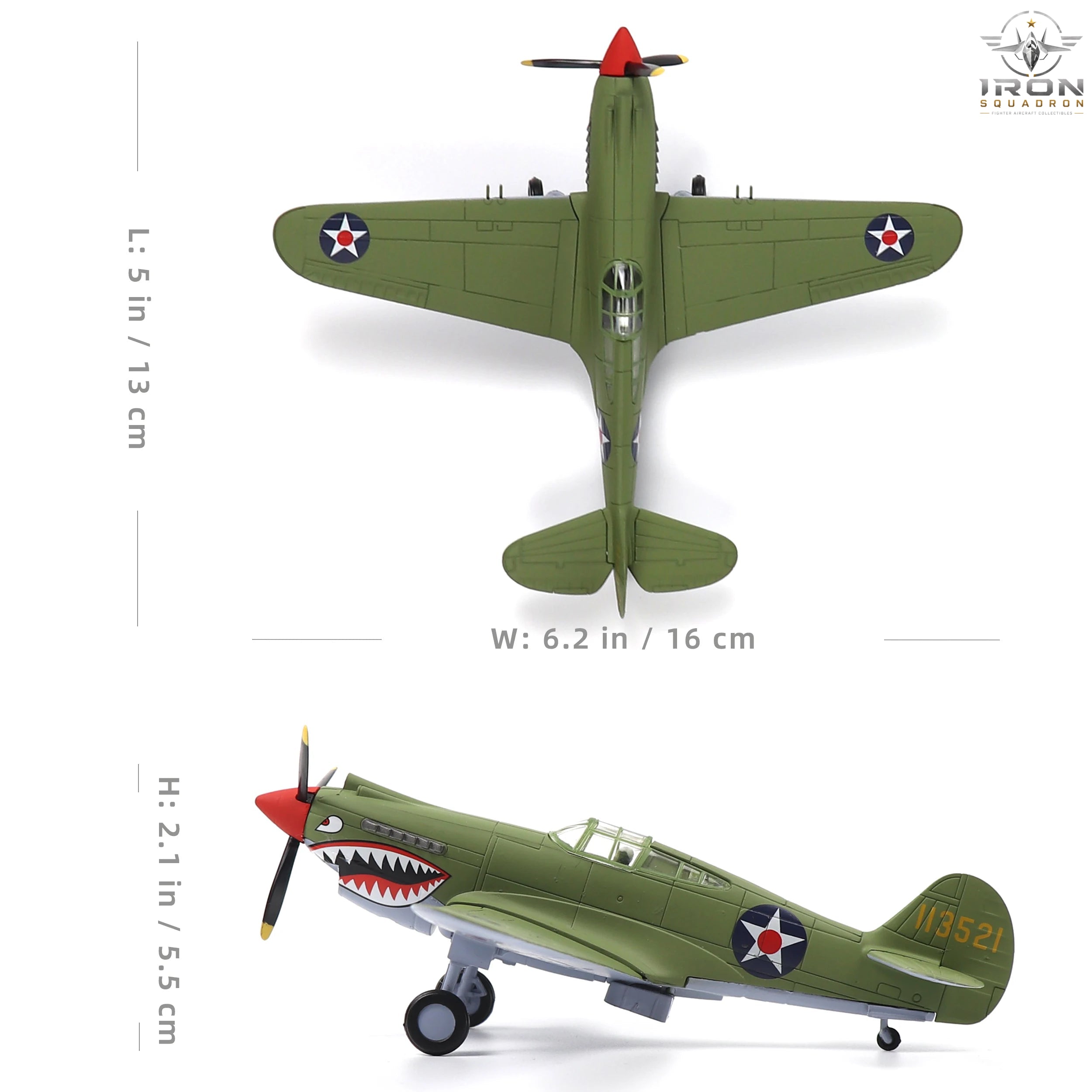 P-40 Tomahawk — Flying Tigers AVG 1:72 Diecast Model - image 2