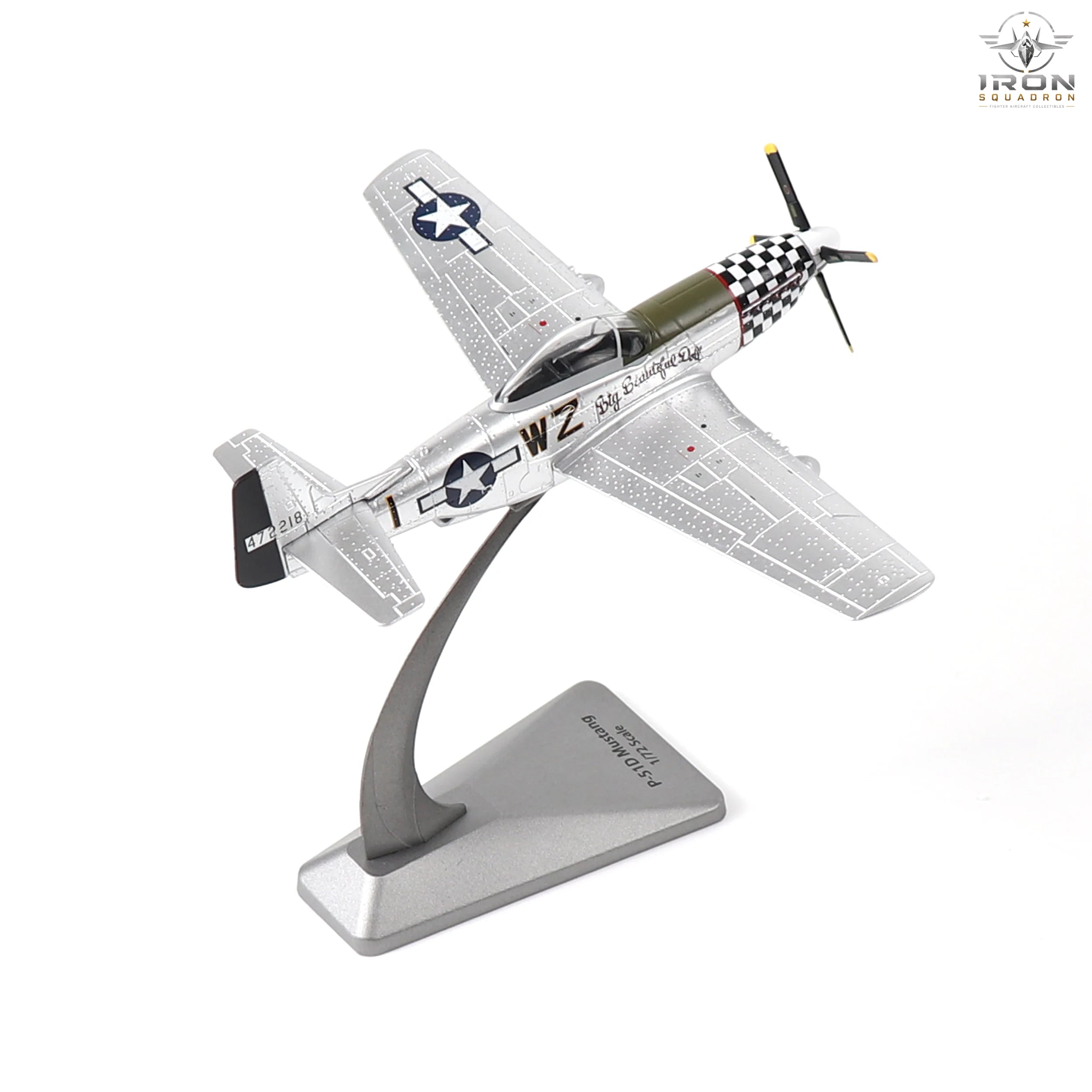 P-51D Mustang — Bare Metal 1:72 Diecast Model - image 1