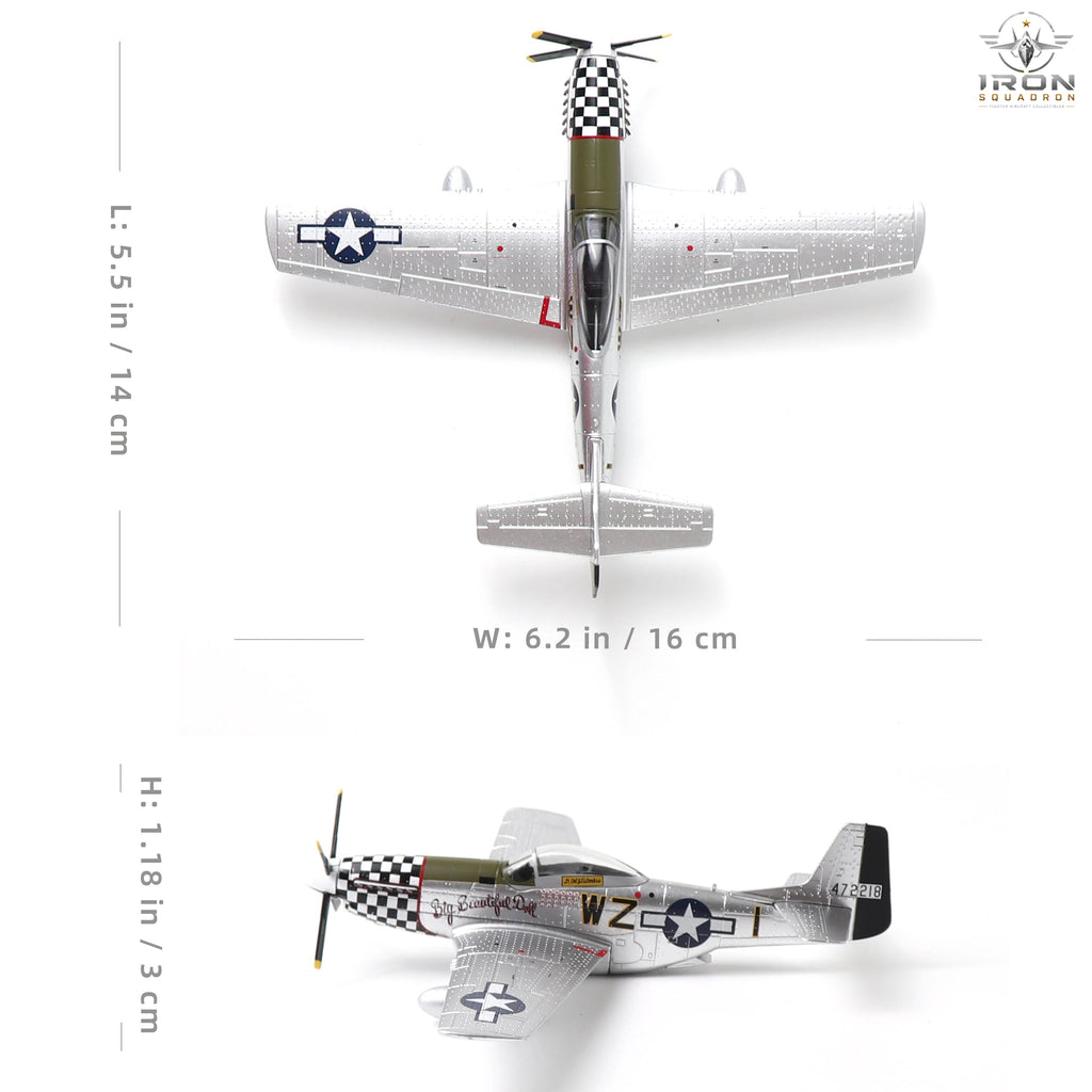 P-51D Mustang — Bare Metal 1:72 Diecast Model - image 2