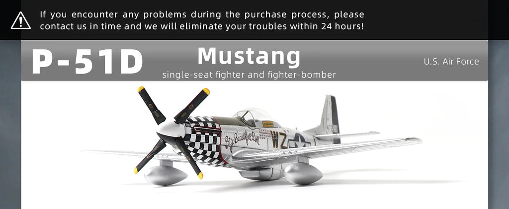 P-51D Mustang — Bare Metal 1:72 Diecast Model - image 7