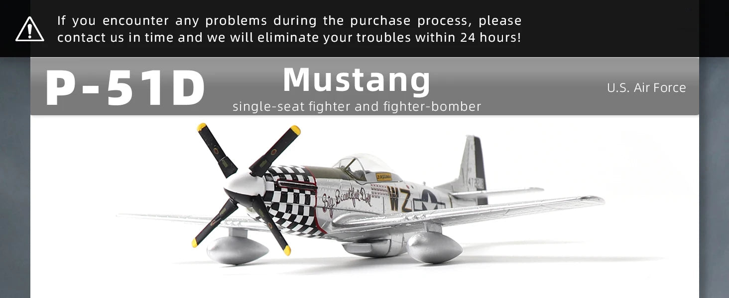 P-51D Mustang — Bare Metal 1:72 Diecast Model - image 7