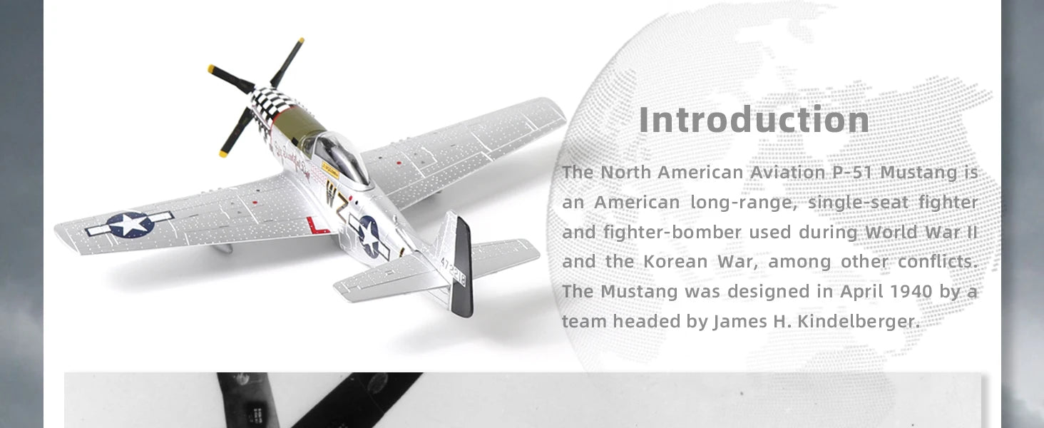 P-51D Mustang — Bare Metal 1:72 Diecast Model - image 8