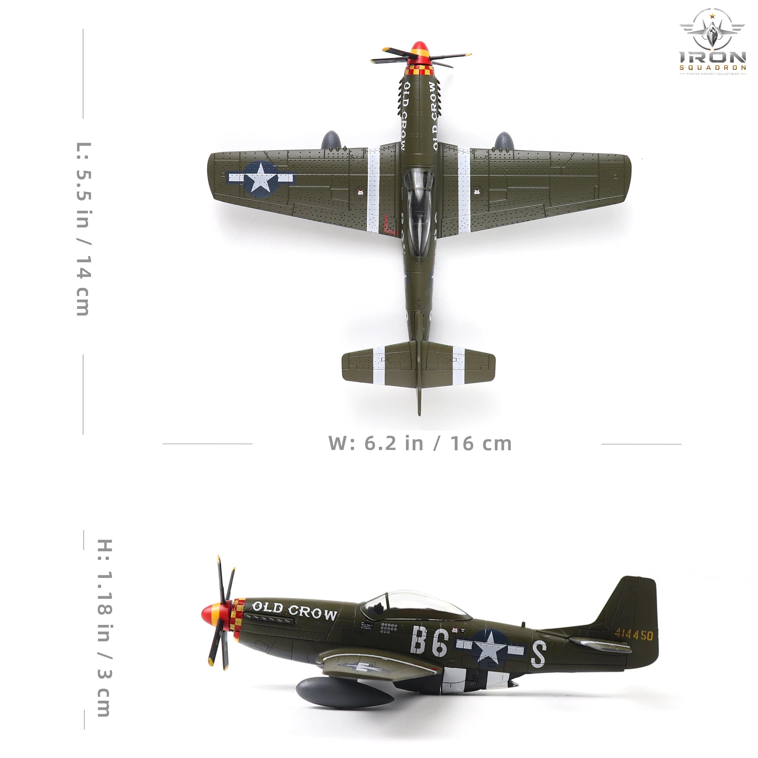 P-51D Mustang — "Old Crow" (Bud Anderson) 1:72 Diecast Model - image 2