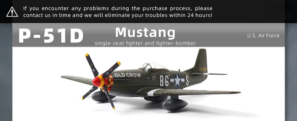 P-51D Mustang — "Old Crow" (Bud Anderson) 1:72 Diecast Model - image 7