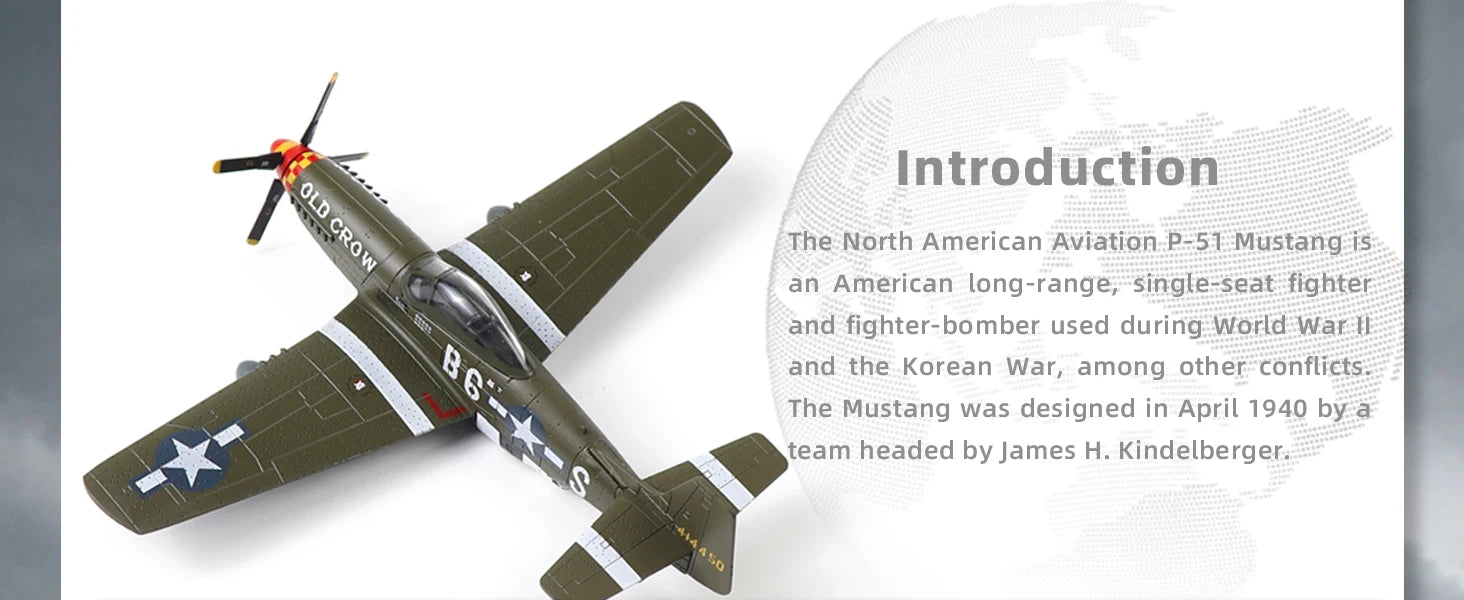 P-51D Mustang — "Old Crow" (Bud Anderson) 1:72 Diecast Model - image 8