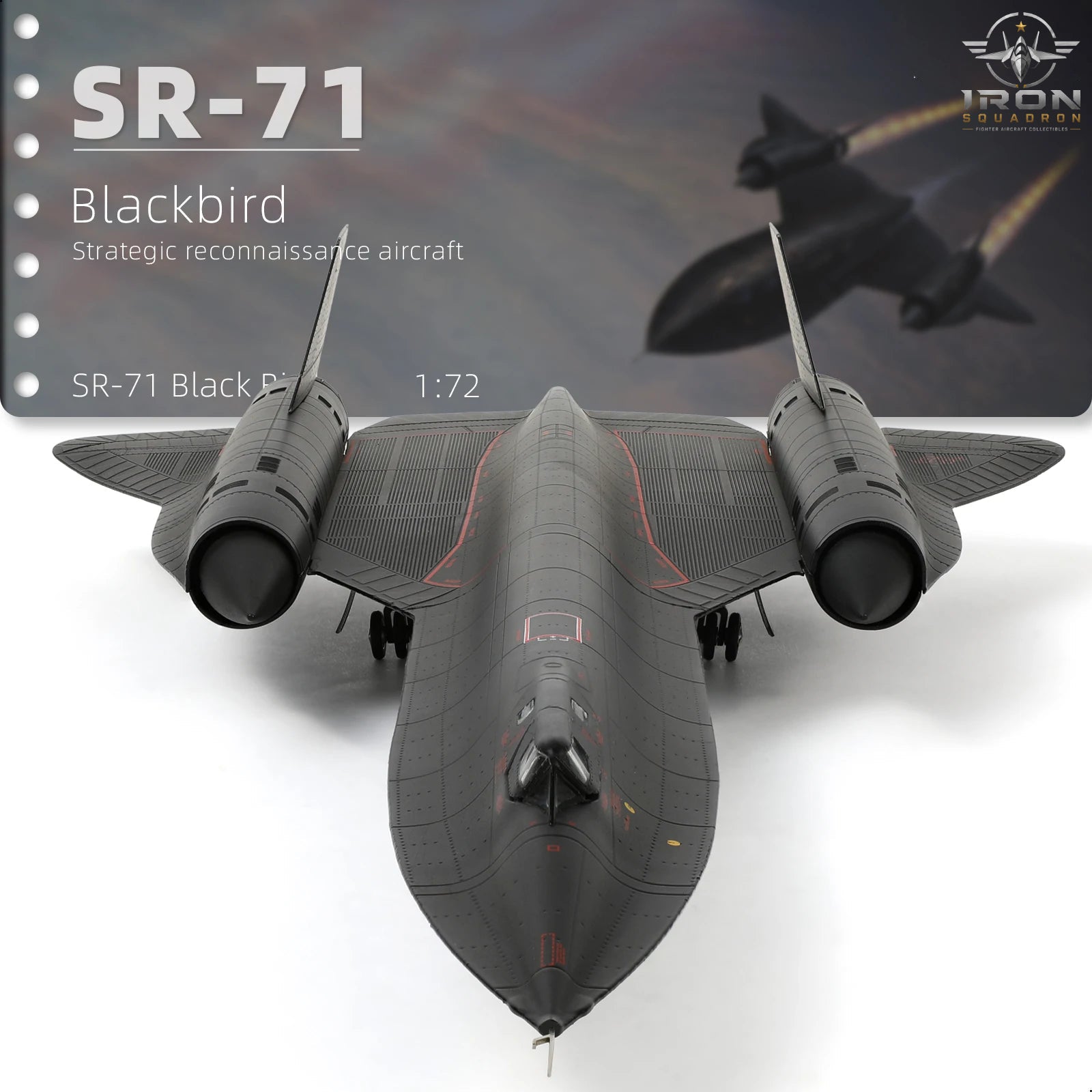 SR-71A Blackbird — 17.9" 61-7974 1:72 Diecast Model - image 1