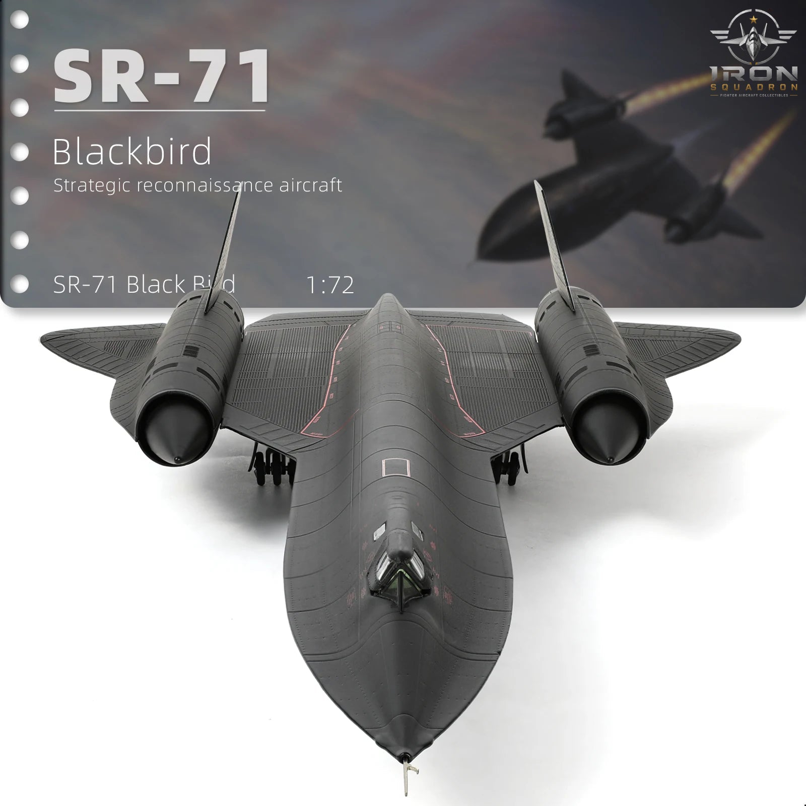SR-71A Blackbird — 17.9" 61-7980 1:72 Diecast Model - image 4
