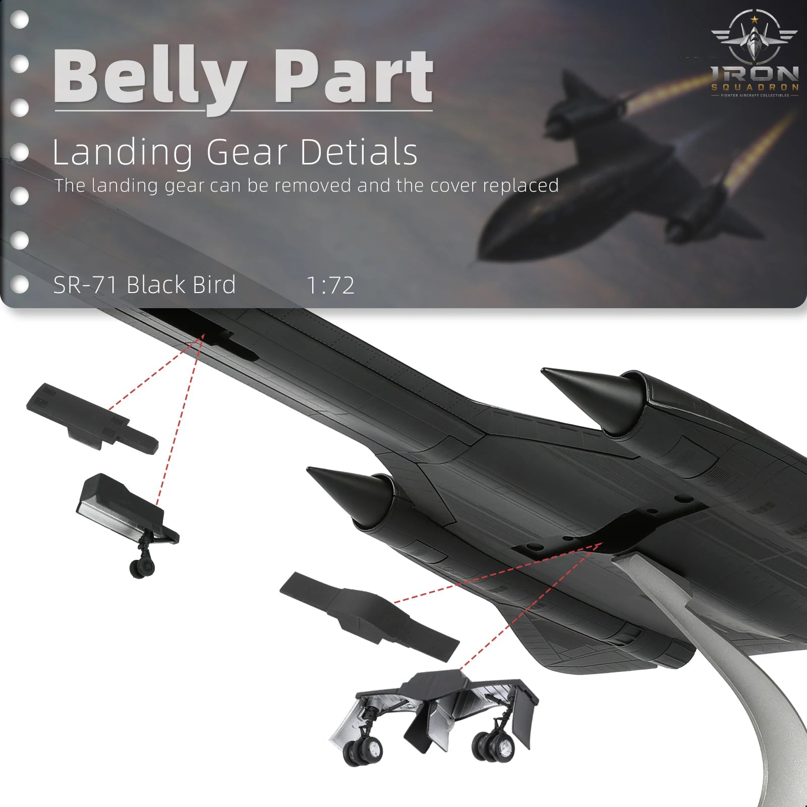 SR-71A Blackbird — 17.9" 61-7980 1:72 Diecast Model - image 6