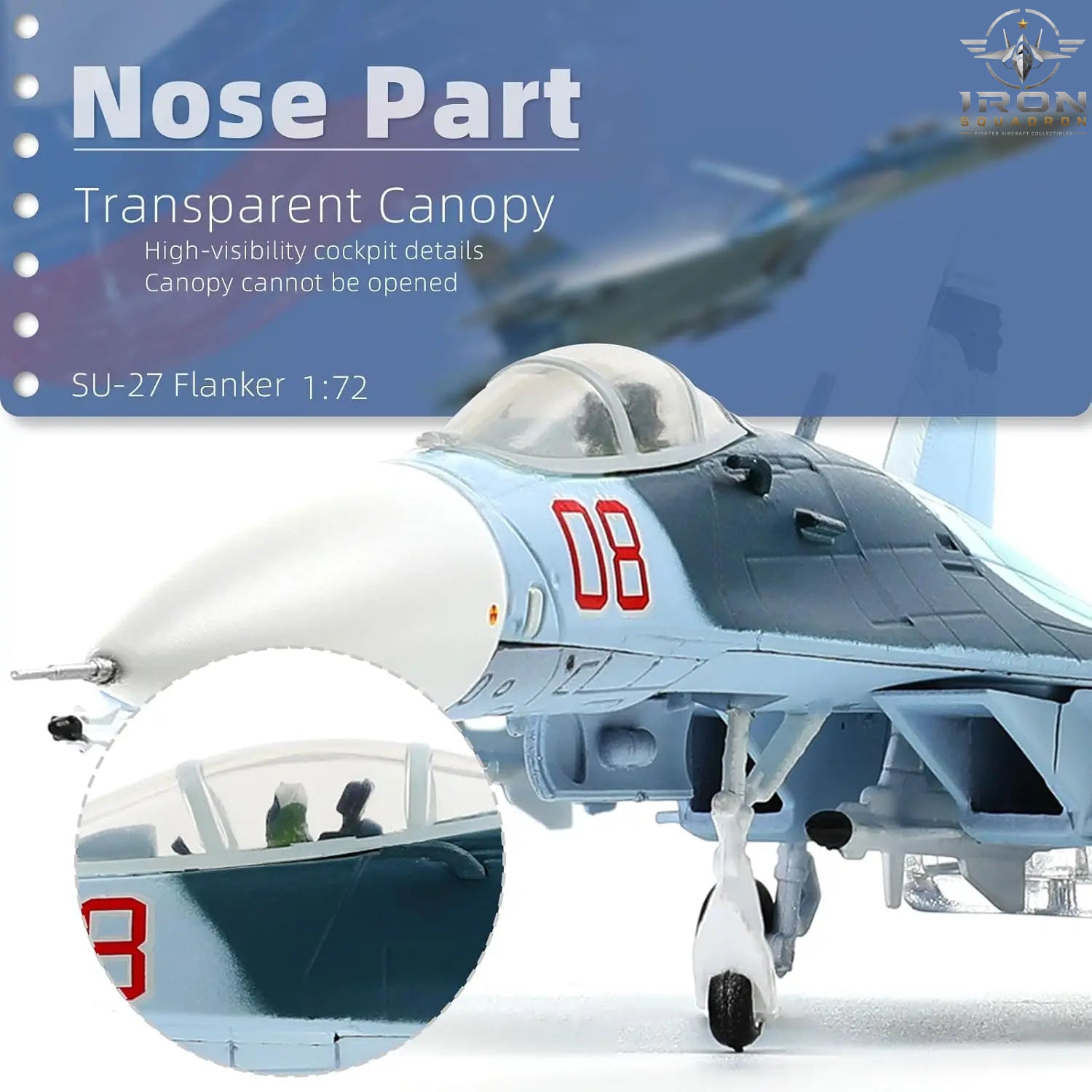 Su-27 Flanker — 1:100 Diecast Model - image 4