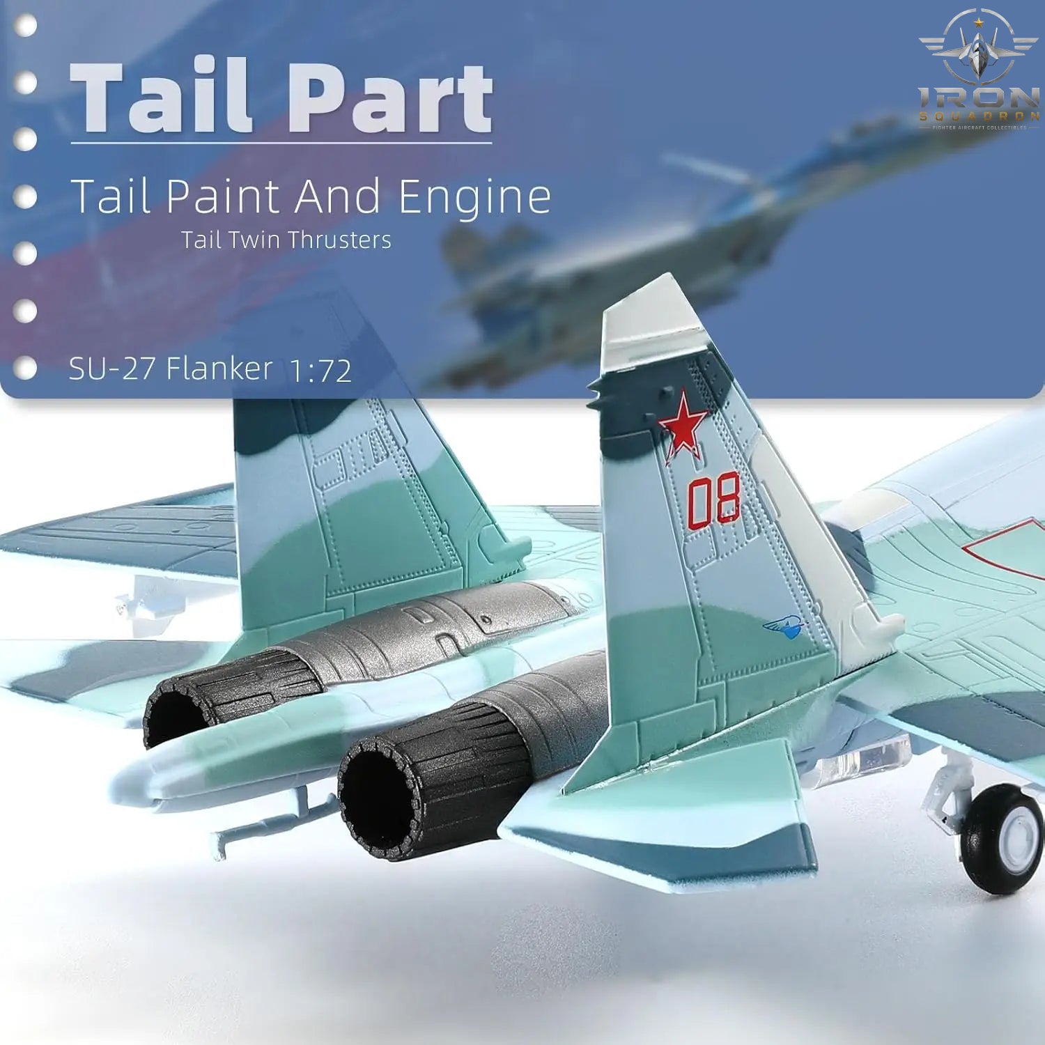 Su-27 Flanker — 1:100 Diecast Model - image 6