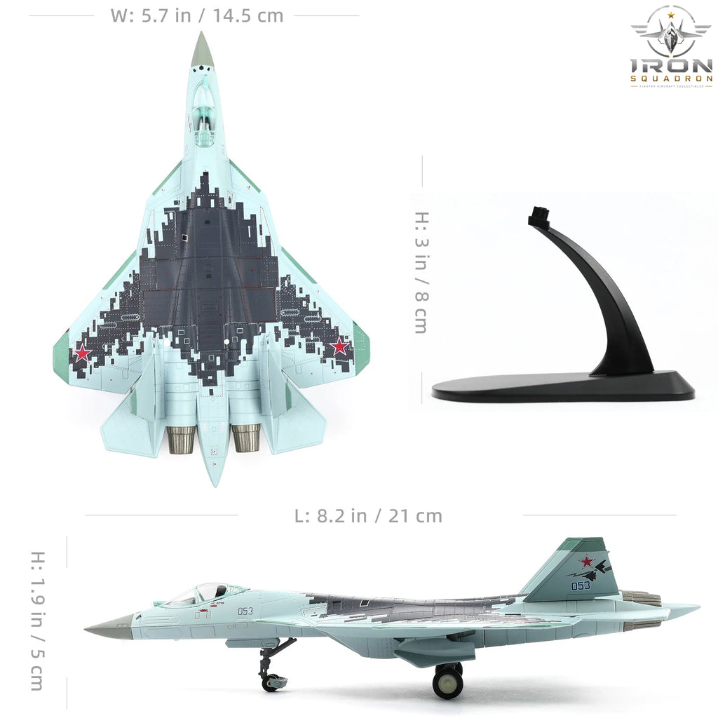 Su-57 Felon — Digital Camo 1:100 Diecast Model - image 3