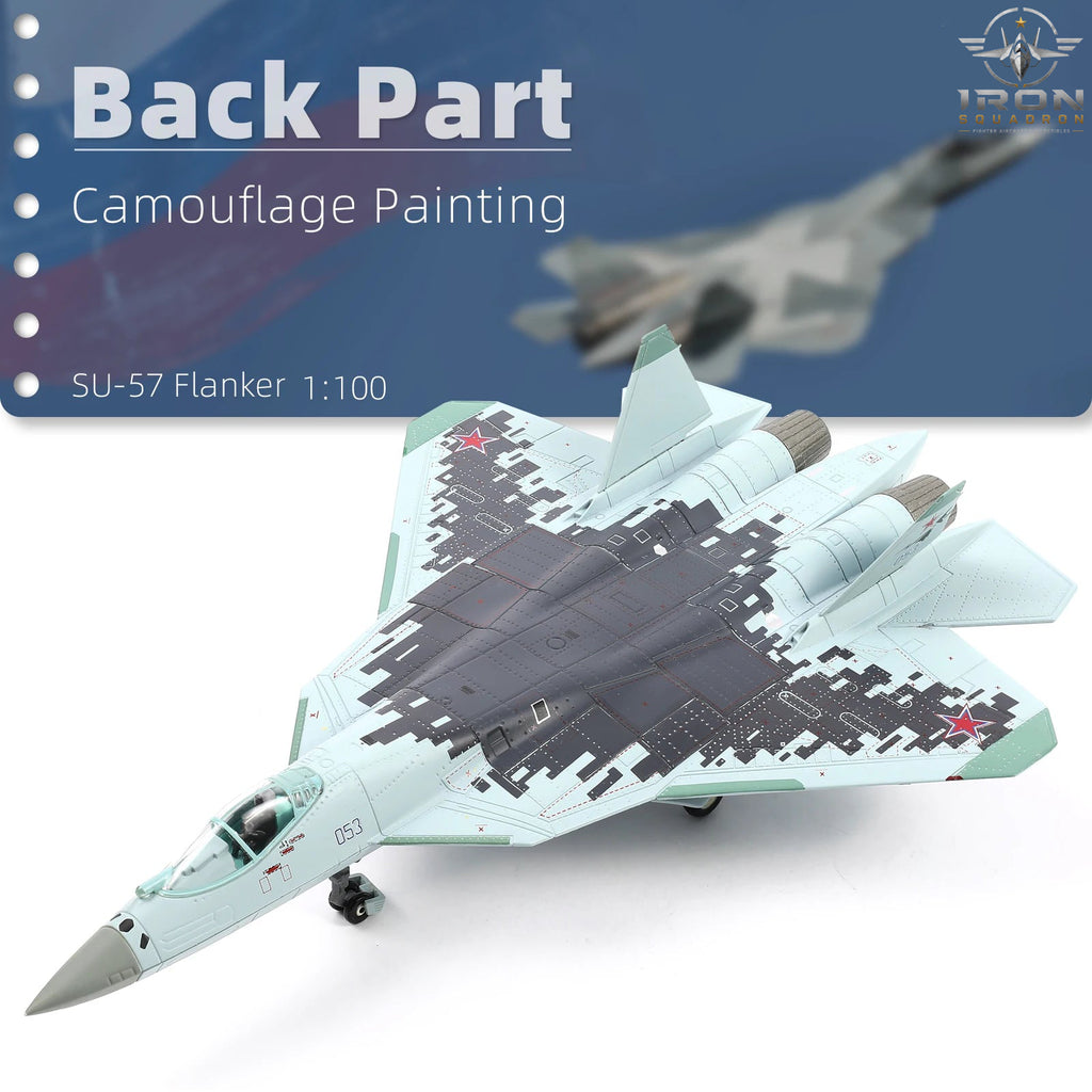 Su-57 Felon — Digital Camo 1:100 Diecast Model - image 5