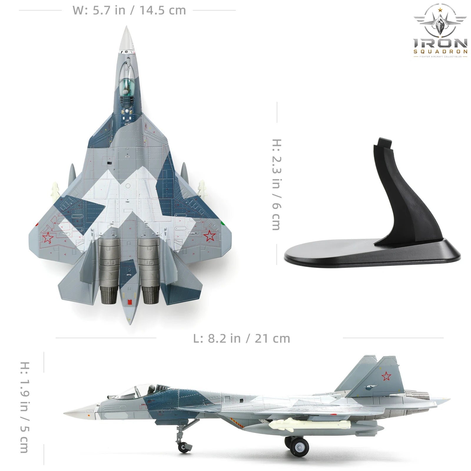 Su-57 Felon — Snow Splinter 1:100 Diecast Model - image 2